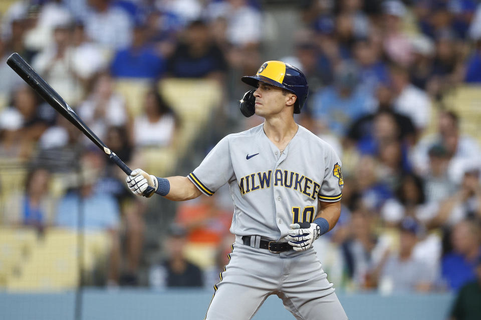 密爾瓦基釀酒人Sal Frelick。（MLB Photo by Ronald Martinez/Getty Images）