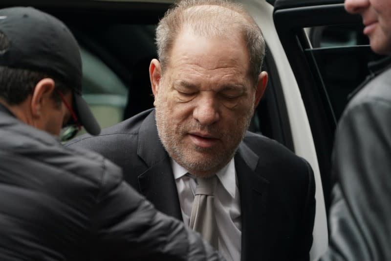 Film producer Harvey Weinstein arrives at New York Criminal Court for his ongoing sexual assault trial in the Manhattan borough of New York City