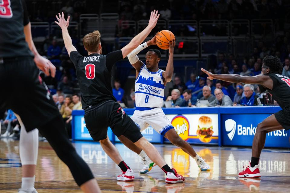 D.J. Wilkins (0) missed Arch Madness after suffering a torn ACL in the regular season finale last season.