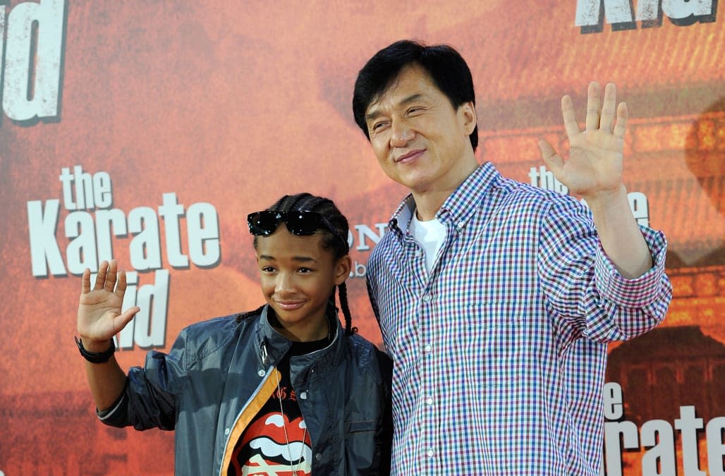 Jaden Smith and Jackie Chan Attend 'The Karate Kid' Photocall in Madrid