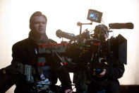 <a href="http://movies.yahoo.com/movie/contributor/1800021821" data-ylk="slk:Christopher Nolan;elm:context_link;itc:0;sec:content-canvas" class="link ">Christopher Nolan</a> on the set of Warner Bros. Pictures' <a href="http://movies.yahoo.com/movie/1810159433/info" data-ylk="slk:The Dark Knight Rises;elm:context_link;itc:0;sec:content-canvas" class="link ">The Dark Knight Rises</a> - 2012