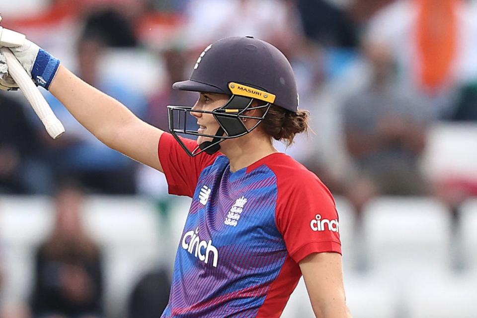 Nat Sciver hit 55 runs in just 27 balls for England against India on Friday (Getty Images)