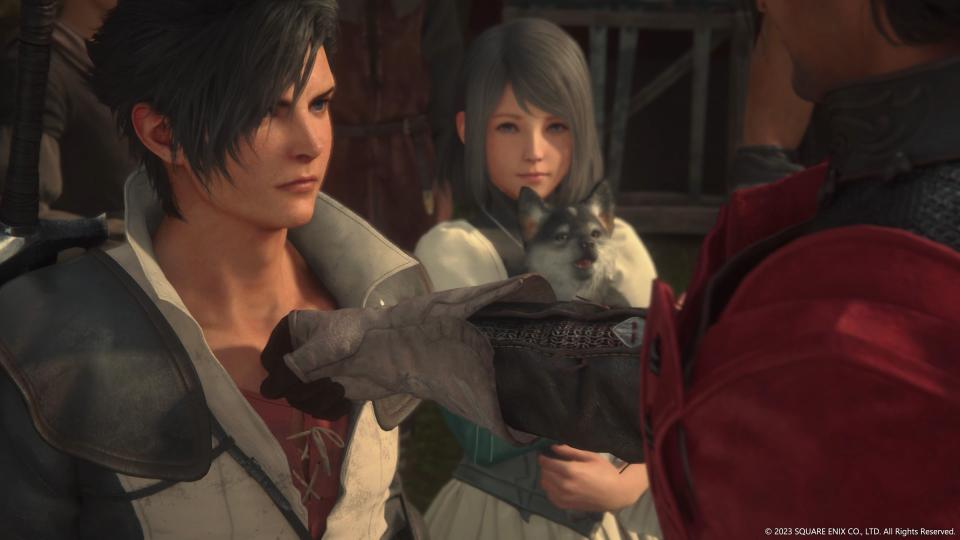 Clive with his father in Final Fantasy 16