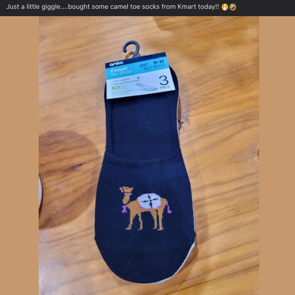 kmart no show socks camel toe design