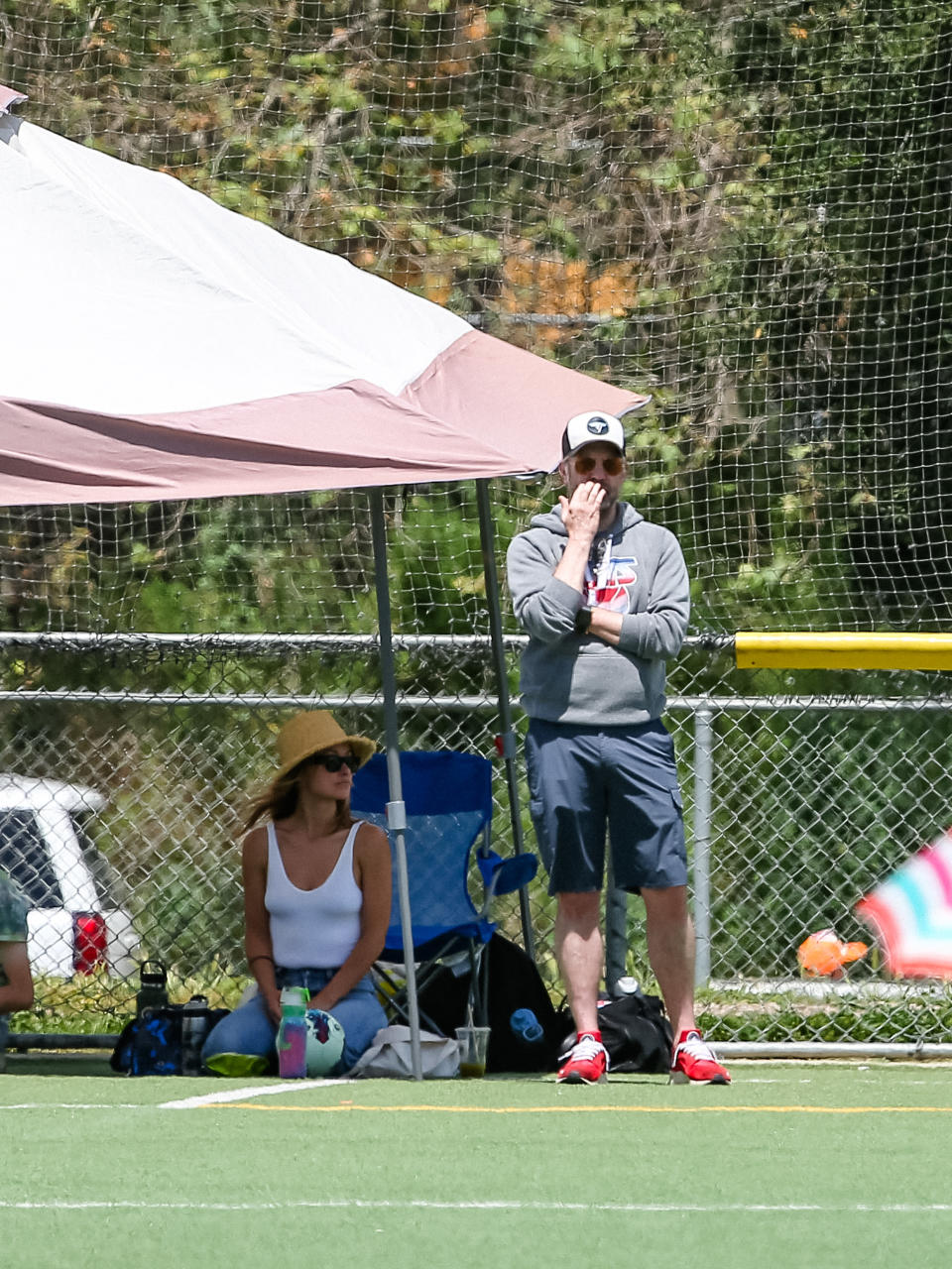 olivia and jason at their kids game