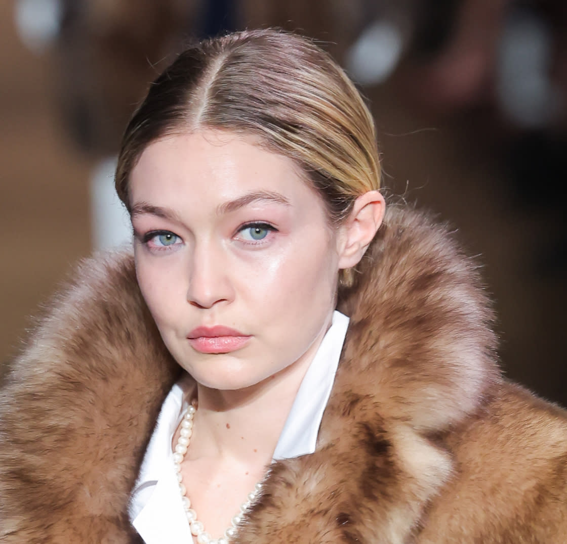  Gigi Hadid walks the runway during the Miu Miu Womenswear Fall/Winter 2024-2025 show as part of Paris Fashion Week on March 05, 2024 in Paris, France. . 