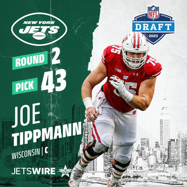 Twitter reacts to Jets selecting Joe Tippmann