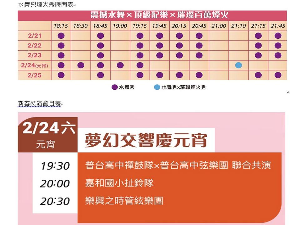 南投燈會原定2月24日元宵與2月25日閉幕晚間的無人機群飛秀確定取消。（圖：縣政府提供）