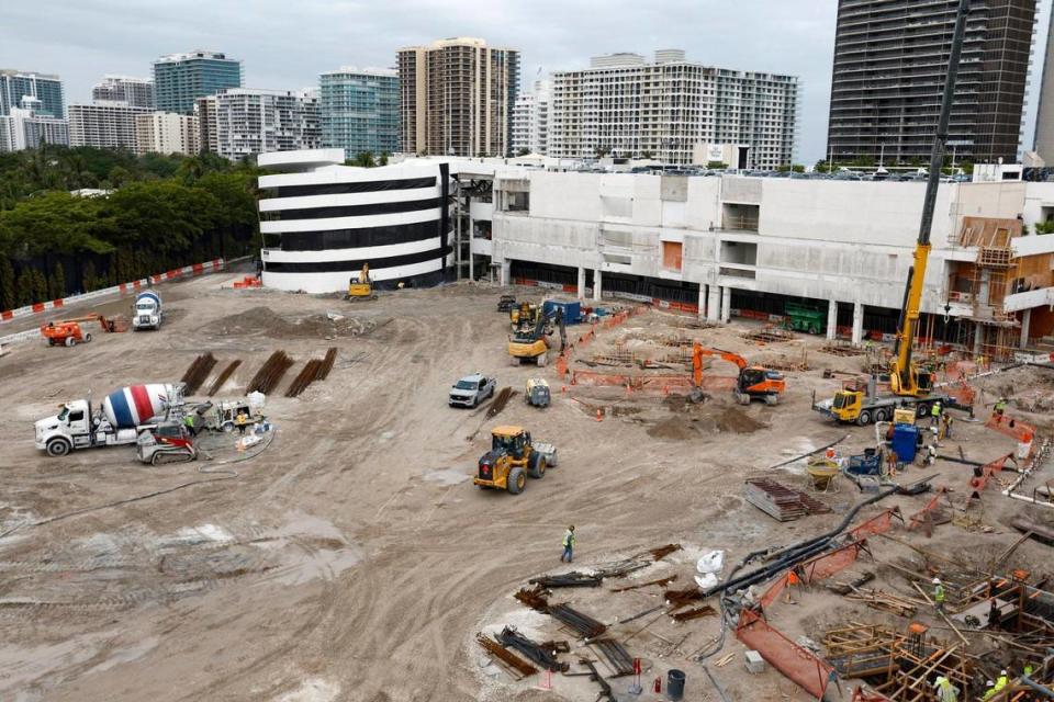 Construction on a $500 million multi-year expansion is underway at the Bal Harbour Shops in Bal Harbour, Florida, on Wednesday, January 10, 2024.