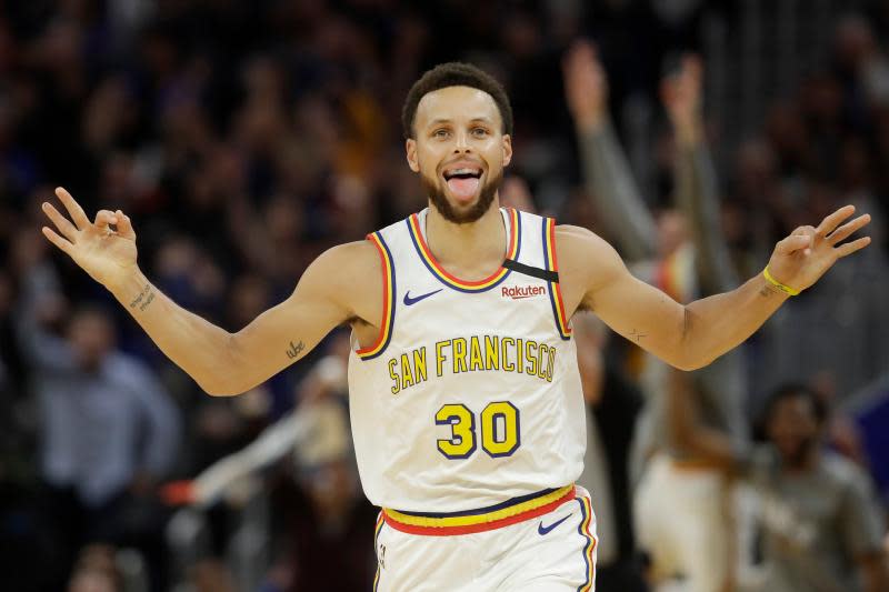 ▲勇士頭號射手Stephen Curry生涯第2度成為年度得分王，也當選5月西區MVP。（圖／美聯社／達志影像）