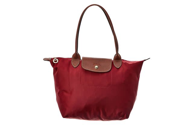 Longchamp Le Pliage Neo Medium Nylon Short Handle Tote in Red