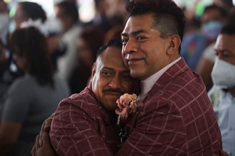 Mexicans celebrate LGBTQ+ pride month with massive wedding