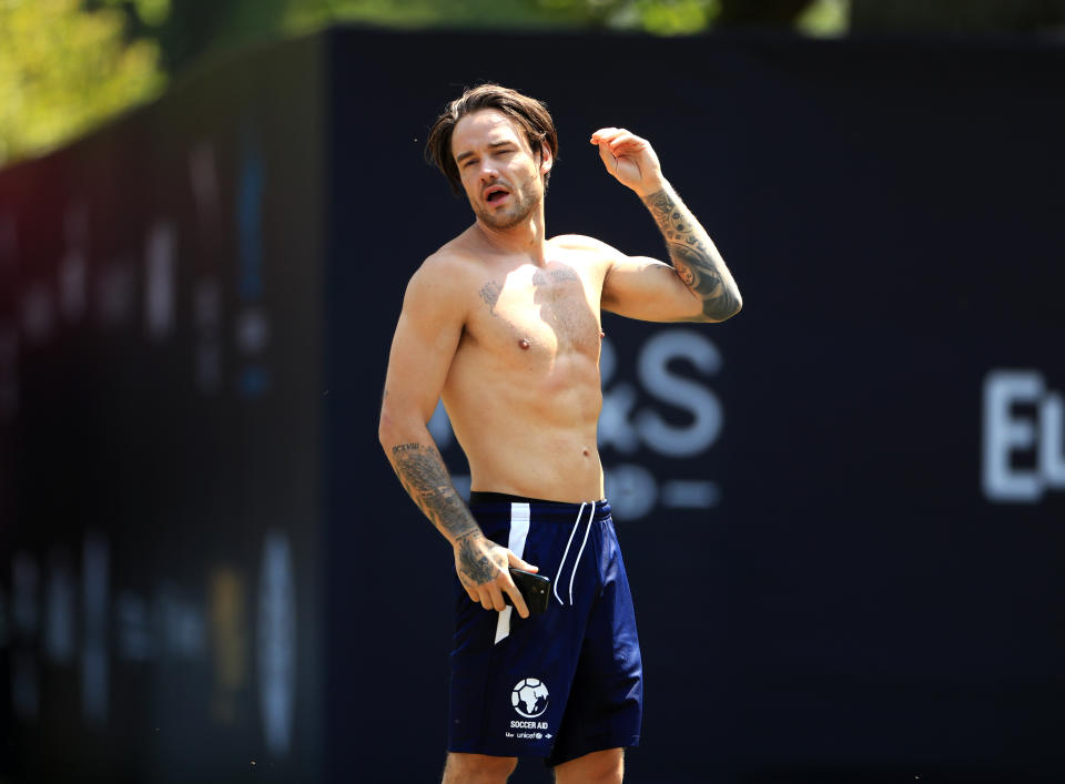 Liam Payne during a training session at Champneys Tring ahead of the Soccer Aid for UNICEF 2023 match on Sunday. Picture date: Friday June 9, 2023. (Photo by Bradley Collyer/PA Images via Getty Images)