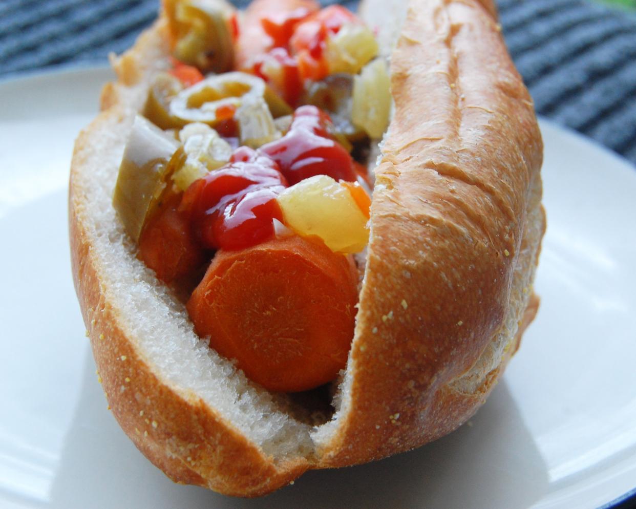 Grilled Carrot Hot Dog