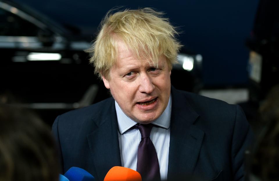 Boris Johnson talked tough over Russia in Brussels today (Getty)