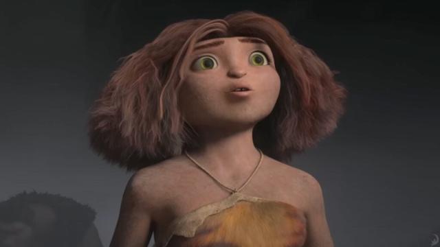 Eep (voiced by Emma Stone) in “The Croods” (Twentieth Century Fox)
