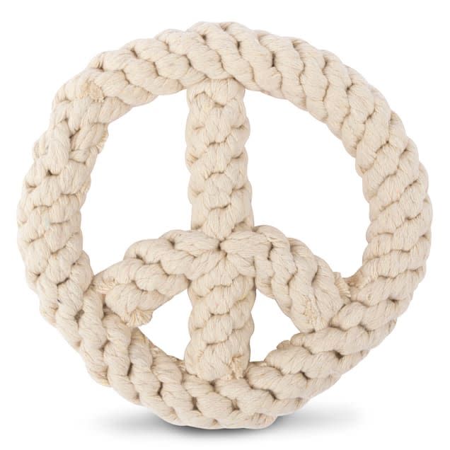 18) Rope Peace Dog Toy