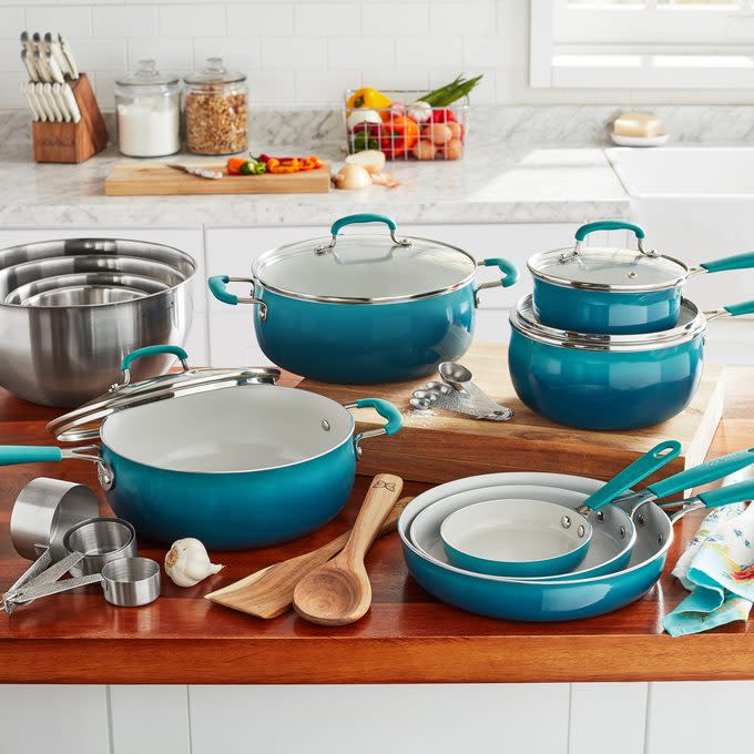 Pioneer Woman 25 Piece Ceramic Cookware Set