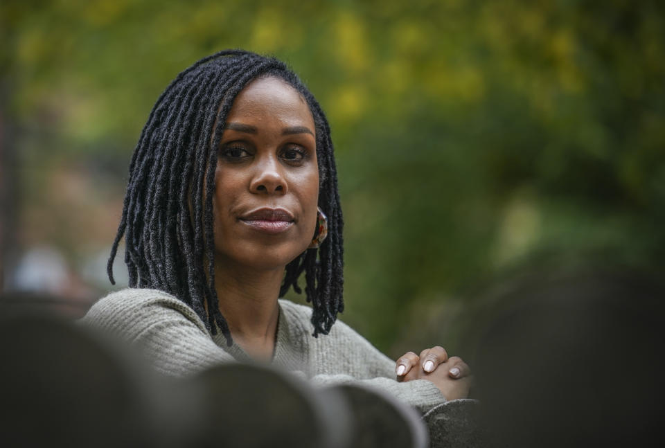 This photo from Sunday Oct. 25, 2020, in New York, shows Dr. Uché Blackstock, an emergency medicine physician and CEO of Advancing Health Equity— an organization advancing equity and justice in healthcare, has been sounding the alarm bell for years about racial inequality in health care. (Bebeto Matthews/AP Photo)