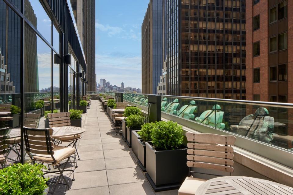 Beer, wine? Inside, outside? Have your pick at Bar Tontine, debuting tomorrow on the rooftop of The Wall Street Hotel. Courtesy of the Wall Street Hotel