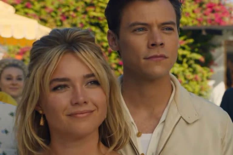 Florence Pugh y Harry Styles en No te preocupes, cariño