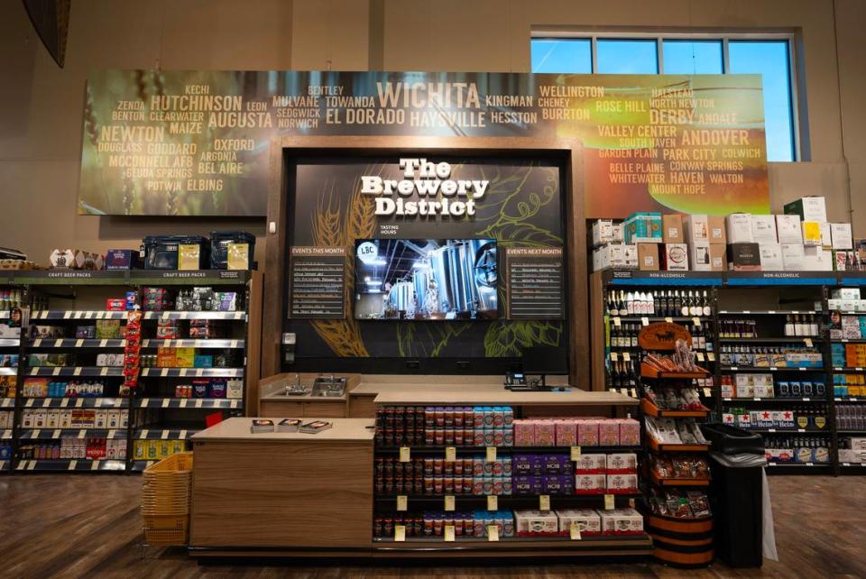 This is the beer tasting table at Total Wine & More, which is opening at Greenwich Place at K-96 and Greenwich on Friday.