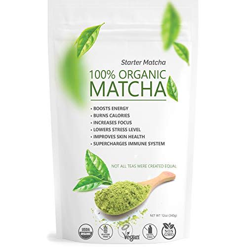 Starter Matcha Green Tea Powder 12oz (340g) USDA Organic Matcha - 100% Pure & Natural Energy Boost - Vegan & GMO-Free - Culinary Matcha Tea (Shakes, Smoothies, Lattes, Baking) (Amazon / Amazon)