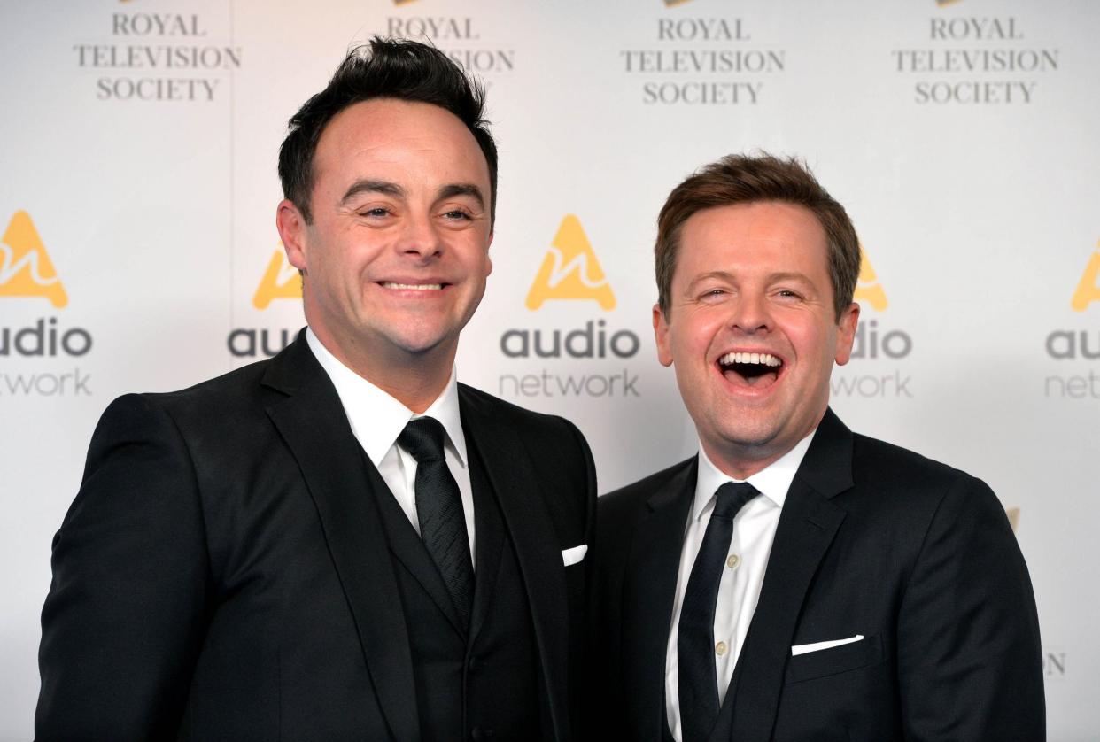 Winners: Ant and Dec received an RTS award for best entertainment