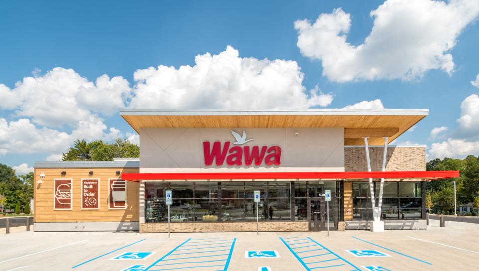 A Richmond, Virginia, location of popular convenience store Wawa shows the updated store design that will be built throughout Kentucky.