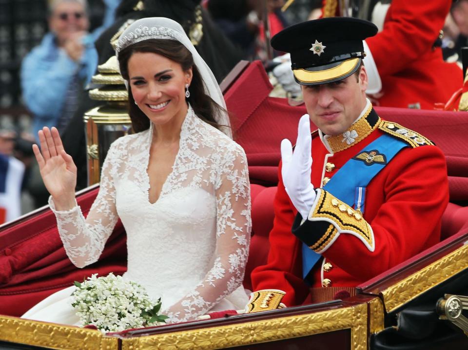 Kate Middleton and Prince William leave Westminster Abbey