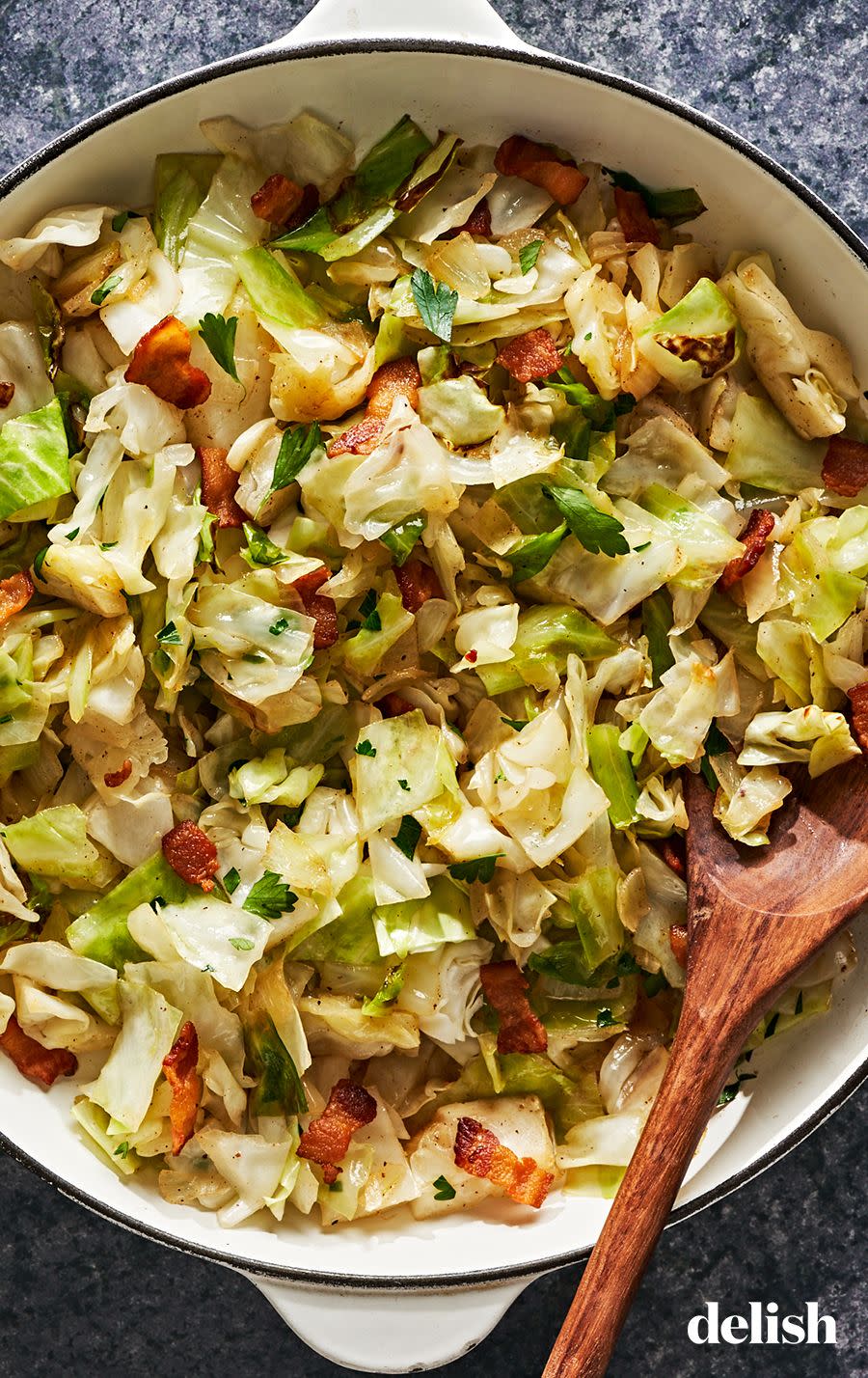 bacon fried cabbage