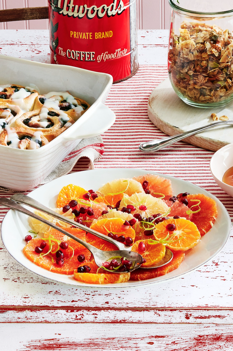 Honey-Drizzled Citrus Salad with Pistachio-Poppy Seed Granola