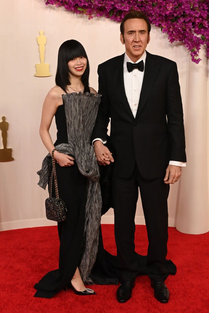 Nicolas Cage and Riko Shibata 96th Annual Academy Awards, Arrivals, Los Angeles, California, USA - 10 Mar 2024