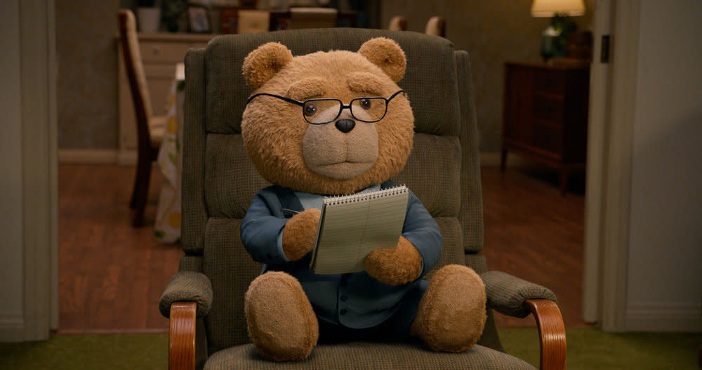 Ted is voiced by Seth MacFarlane in the new Peacock prequel series.
