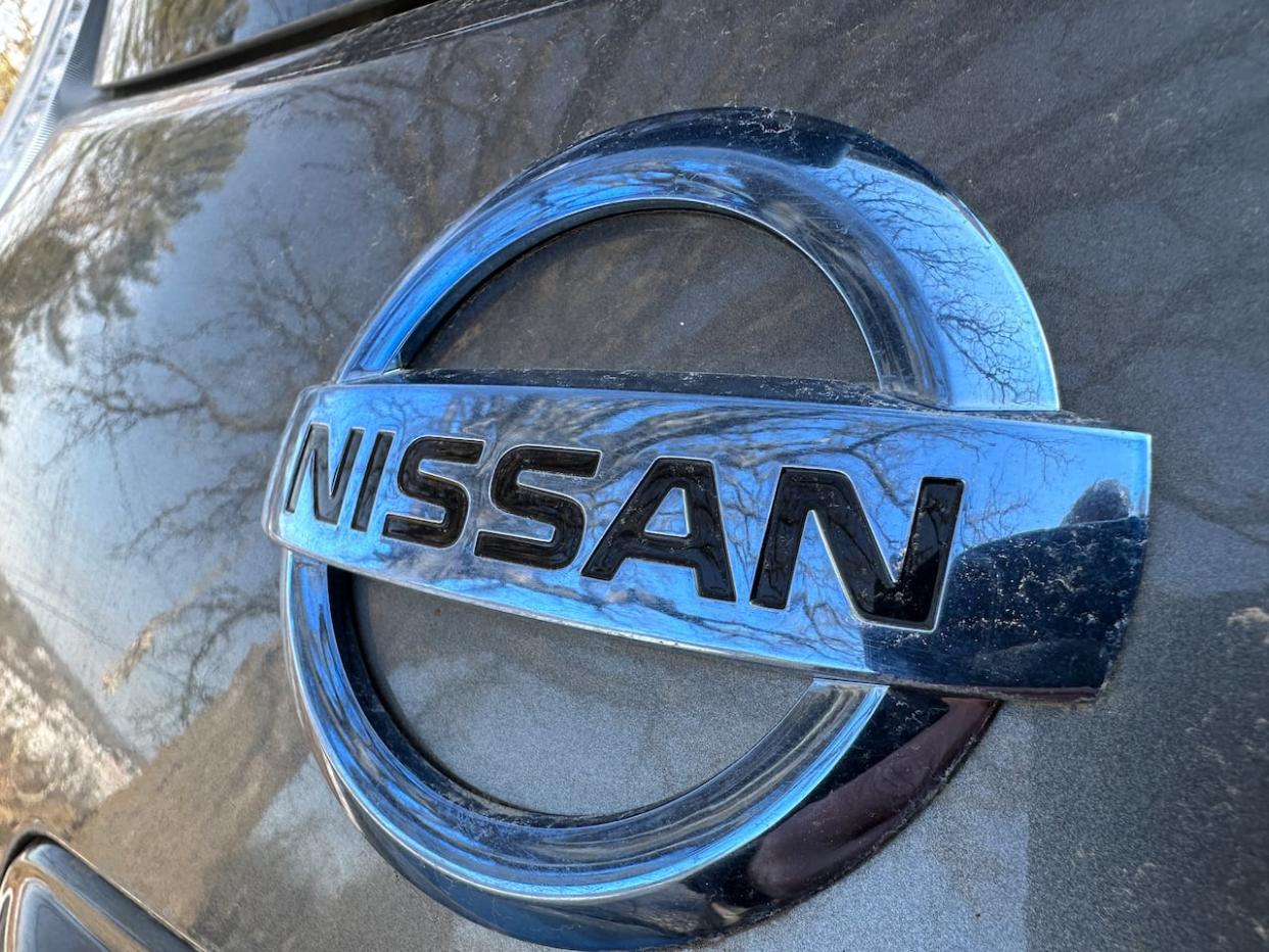 Brian Sanderson's 2016 Nissan Leaf had only accumulated about 82,000 kilometres before its battery failed for the fifth and possibly final time. (Stu Mills/CBC - image credit)