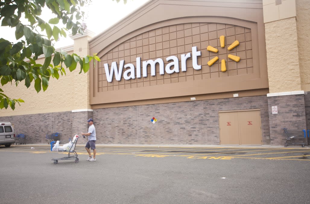 Exterior of a Wal-mart Walmart  store food & pharmacy grocery store supermarket