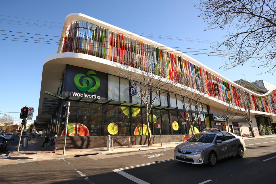 A Woolworths Ltd. supermarket stands in Sydney, Australia.