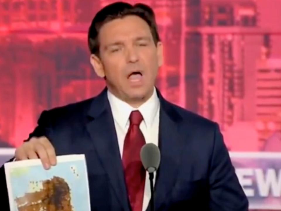 DeSantis brandishes map of human faeces (Fox News)