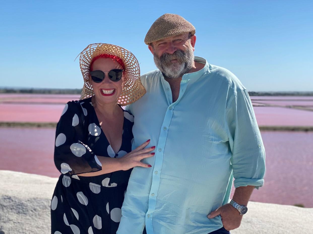 Angel and Dick Strawbridge on holiday in France