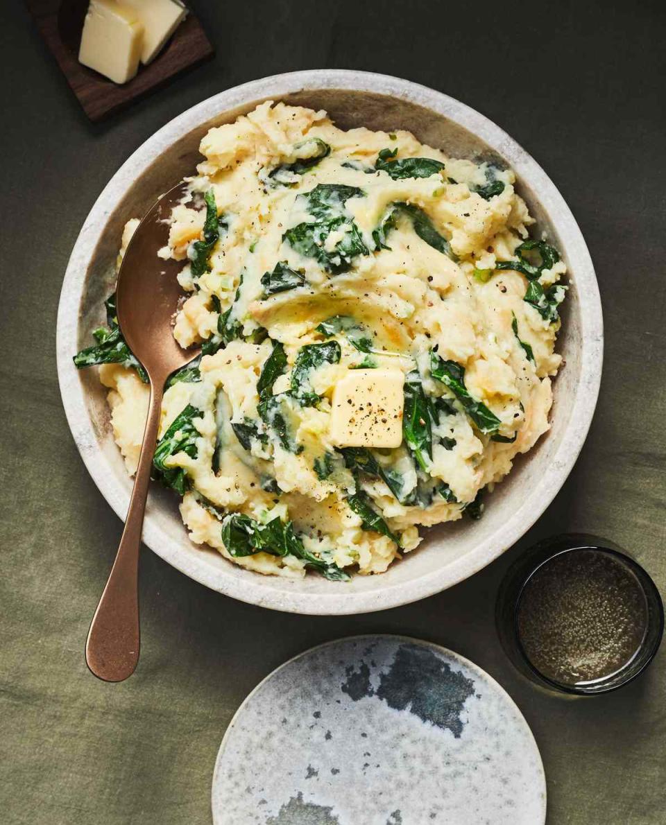 Mashed Potatoes and Rutabaga with Collards