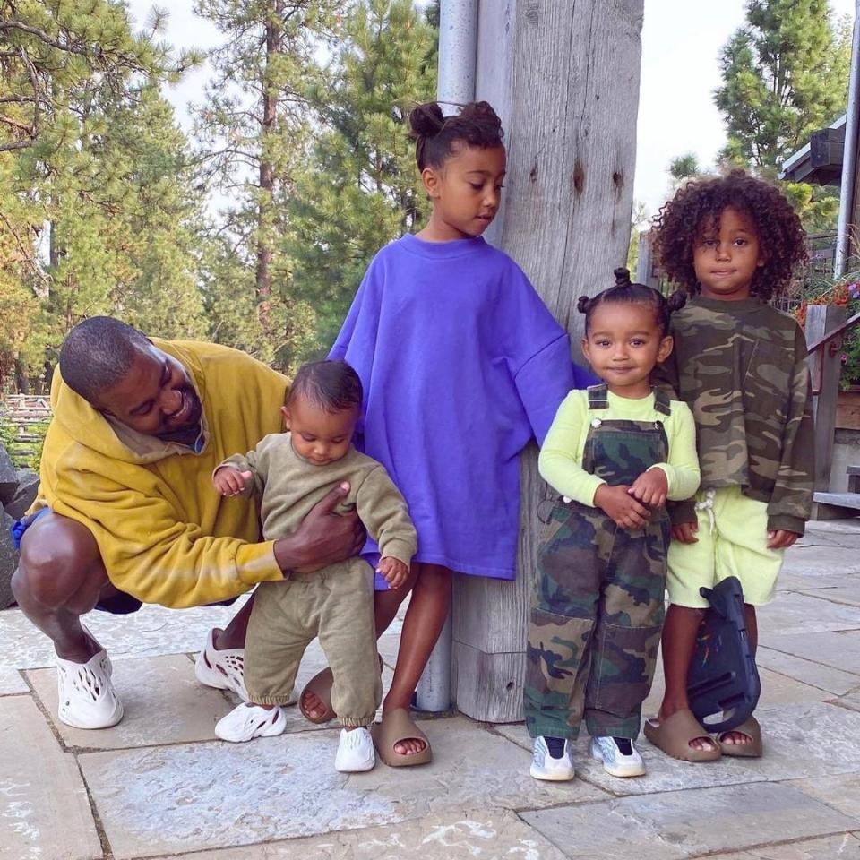 Kanye West, Saint West, Chicago West, North West, Psalm West, Kim Kardashian, Instagram