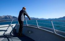 <p>Obama not only took in the sights of Kenai National Park by boat, but he also climbed a glacier during his visit.</p>