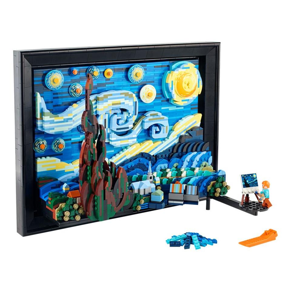 <p><a href="https://go.redirectingat.com?id=74968X1596630&url=https%3A%2F%2Fwww.lego.com%2Fen-us%2Fproduct%2Fvincent-van-gogh-the-starry-night-21333&sref=https%3A%2F%2Fwww.bestproducts.com%2Flifestyle%2Fg35490830%2Fbest-lego-sets-for-adults%2F" rel="nofollow noopener" target="_blank" data-ylk="slk:Shop Now;elm:context_link;itc:0;sec:content-canvas" class="link ">Shop Now</a></p><p>Lego "The Starry Night" Building Block Set</p><p>lego.com</p><p>$169.99</p>