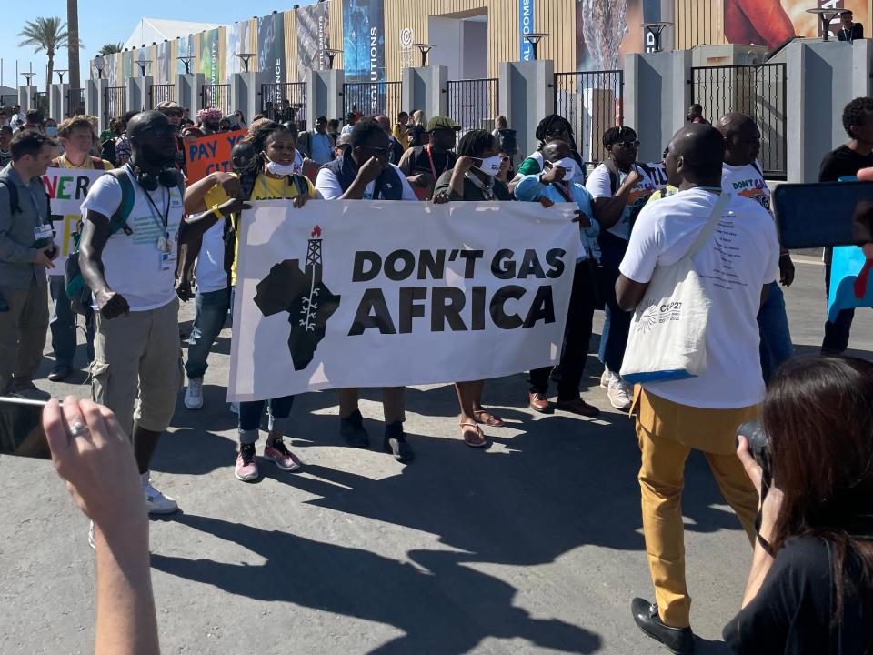 African climate activists protest oil and gas expansion