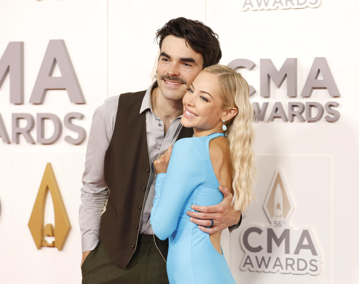 NASHVILLE, TENNESSEE - NOVEMBER 09: Jake Etheridge and MacKenzie Porter attends The 56th Annual CMA Awards at Bridgestone Arena on November 09, 2022 in Nashville, Tennessee. (Photo by Jason Kempin/Getty Images)