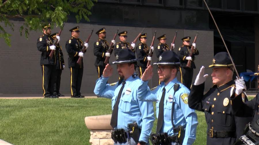 Scenes from the law enforcement memorial ceremony in Wichita on May 15, 2024. (KSN News Photo)