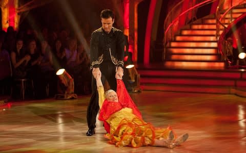 Ann Widdecombe and Anton Du Beke dancing the Paso Doble in Strictly Come Dancing - Credit: PA/ BBC