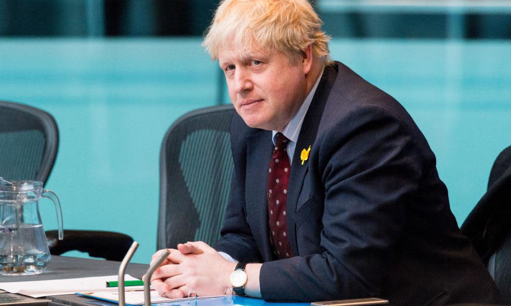 Boris Johnson appears before the London assembly earlier this month to answer questions on the garden bridge project