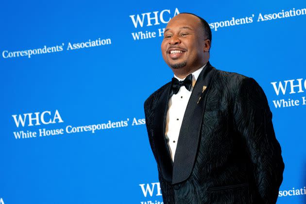 Comedian Roy Wood Jr. arrives for the White House Correspondents' Association dinner.