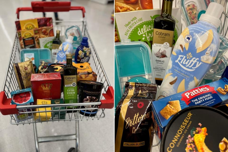 Coles Online sale items in trolley